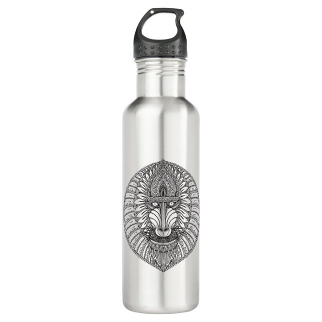Inspired Baboon Face 710 Ml Water Bottle (Front)