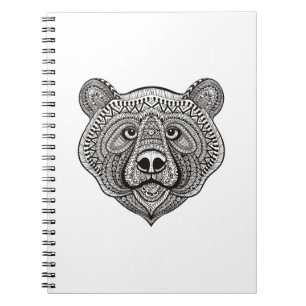Inspired Bear Face Spiral Notebook