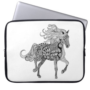 Inspired Black Horse Laptop Sleeve