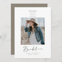 Inspired Bride Photo Bridal Shower Invitation