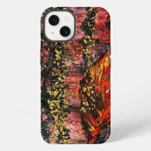 Inspired by California's Fires red gold fiery iPhone 13 Case