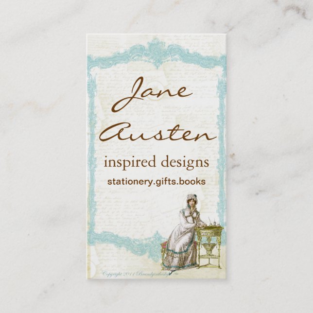 Inspired by Jane Austen Unique Business Cards (Front)