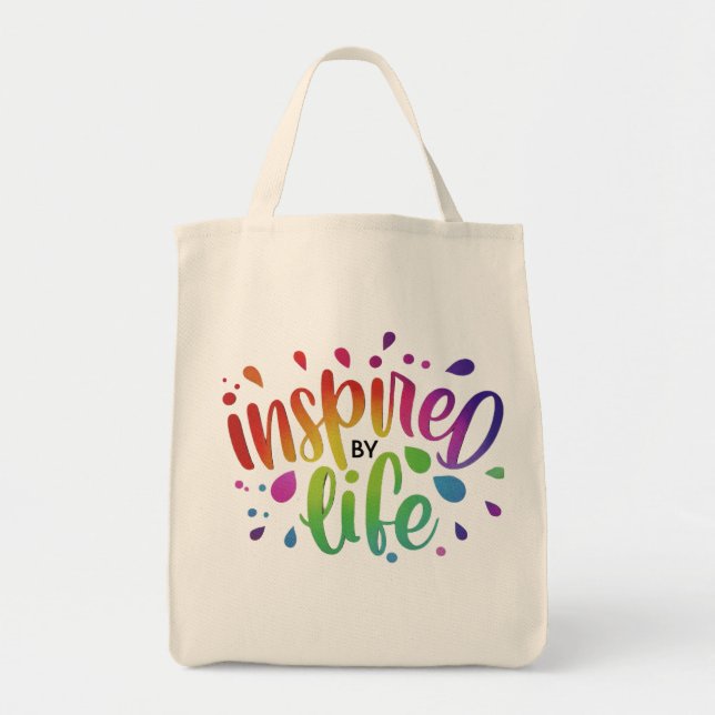 Inspired by Life - Grocery Tote Bag (Front)