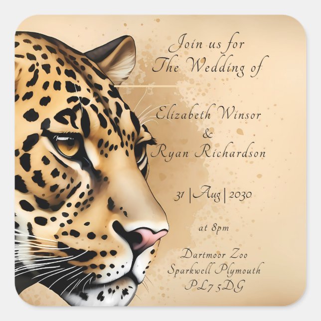 Inspired by nature square sticker (Front)