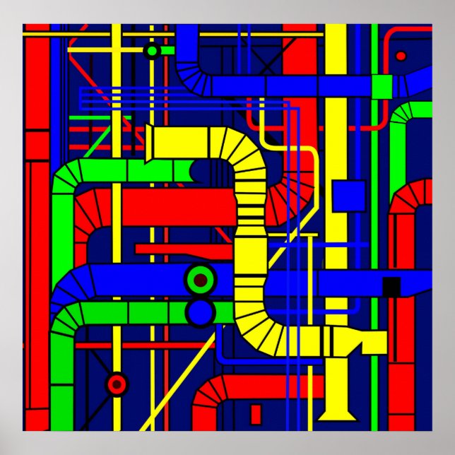 Inspired by the Centre Georges Pompidou Poster (Front)