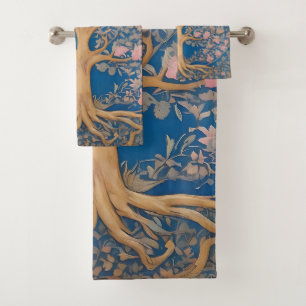 Inspired By William Morris Tree Of Life Bath Towel Set