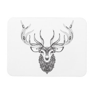 Inspired Deer Horned Head Magnet