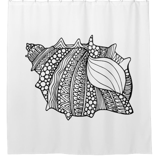 Inspired Doodle Shower Curtain (Front)