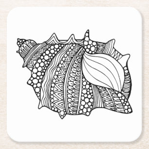 Inspired Doodle Square Paper Coaster