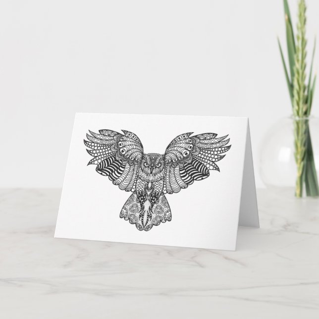 Inspired Eagle Owl Card (Front)