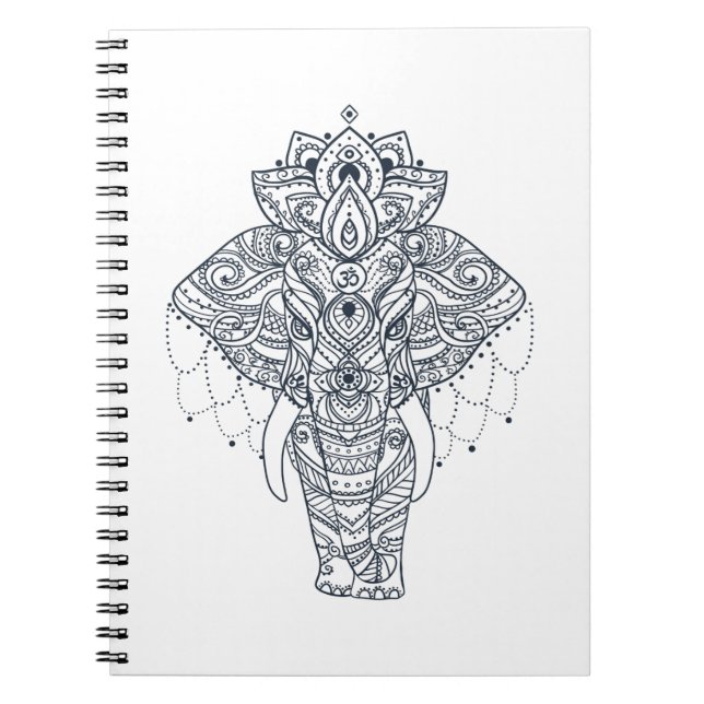 Inspired Elephant Spiral Notebook (Front)