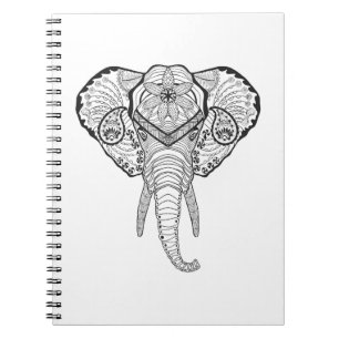 Inspired Elphant Head Spiral Notebook