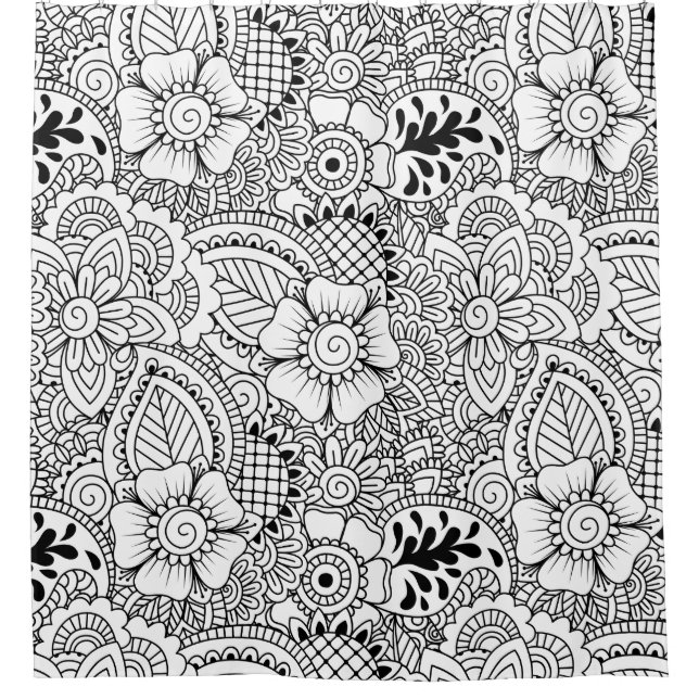 Inspired Flowers Shower Curtain (Front)