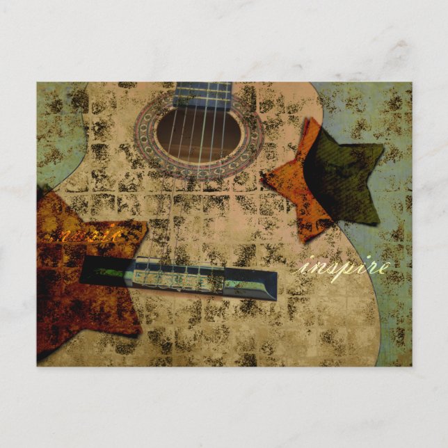 Inspired Guitar Stars Postcard (Front)