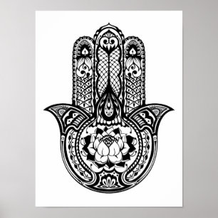 Inspired Hamsa Symbol 2 Poster