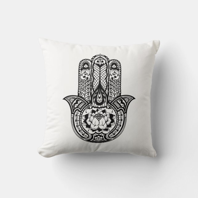 Inspired Hamsa Symbol Cushion (Front)