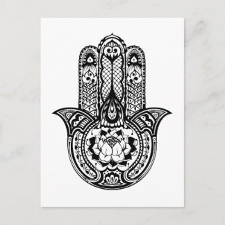 Inspired Hamsa Symbol Postcard