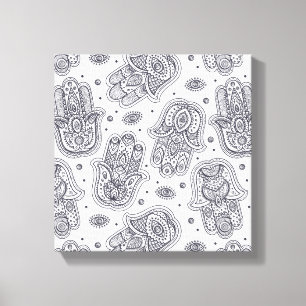 Inspired Hand Drawn Hamsa 6 Canvas Print