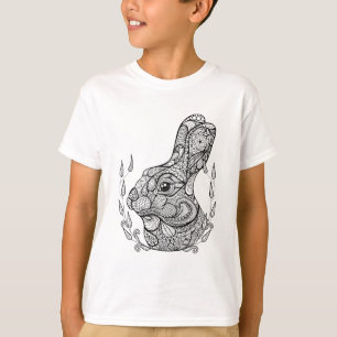 Inspired Head Of Rabbit In Wreath T-Shirt