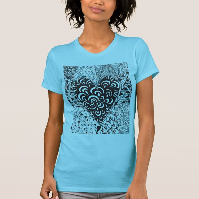 Inspired Heart Doodle T-Shirt (Front)