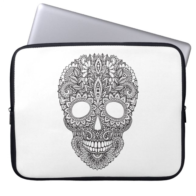 Inspired Human Skull Laptop Sleeve (Front)