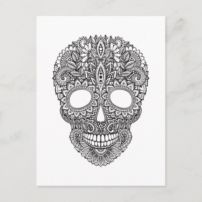 Inspired Human Skull Postcard (Front)