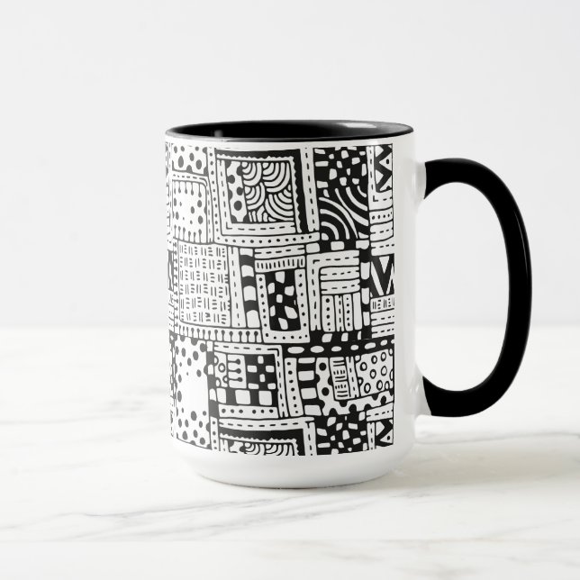 Inspired Indian Abstract Figures Mug (Right)