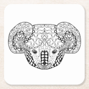 Inspired Koala Bear Square Paper Coaster
