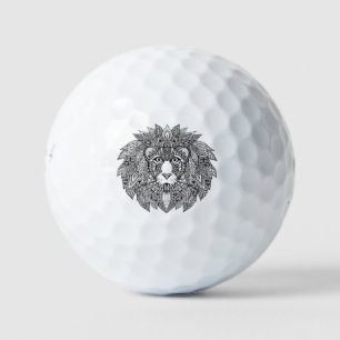 Inspired Lion Head 4 Golf Balls