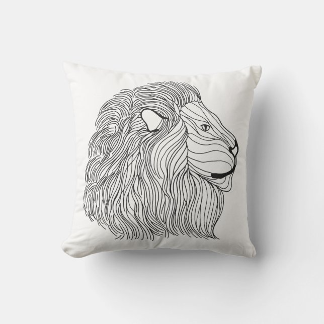 Inspired Lion Head 5 Cushion (Front)