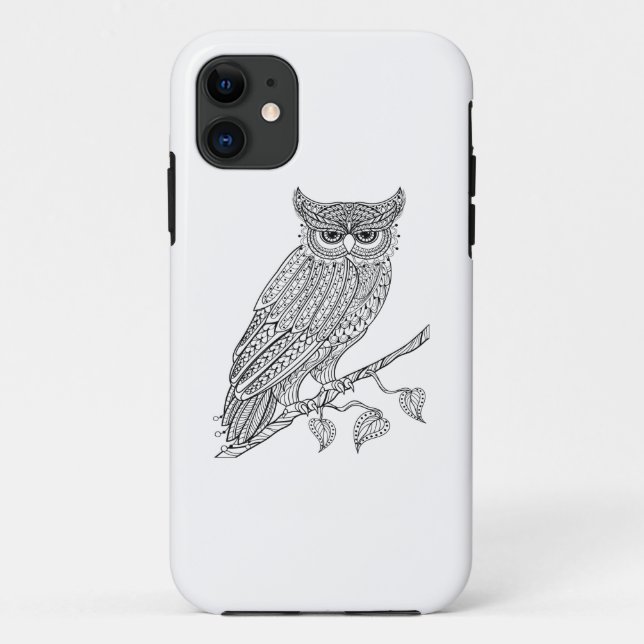 Inspired Magic Owl Sitting On Branch Case-Mate iPhone Case (Back)