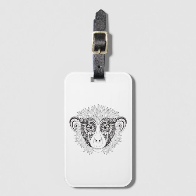 Inspired Monkey Luggage Tag (Front Vertical)