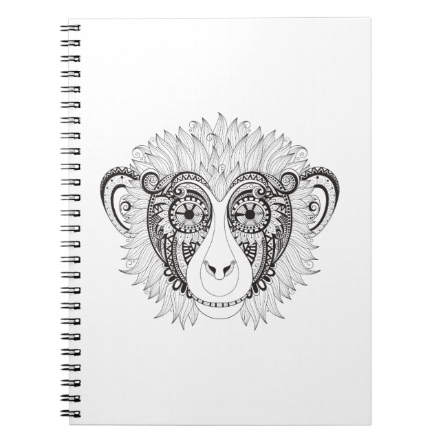 Inspired Monkey Spiral Notebook (Front)