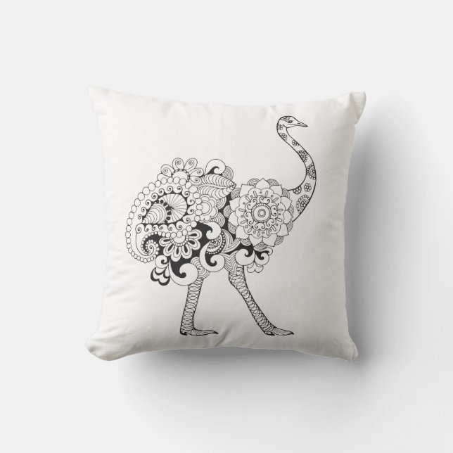 Inspired Ostrich Cushion (Front)