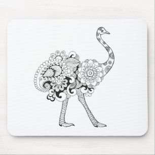 Inspired Ostrich Mouse Pad