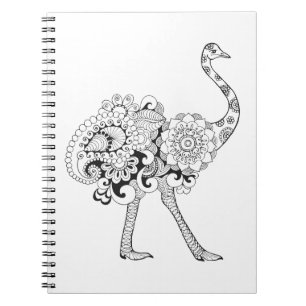 Inspired Ostrich Spiral Notebook