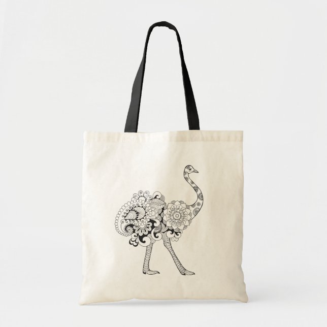 Inspired Ostrich Tote Bag (Front)