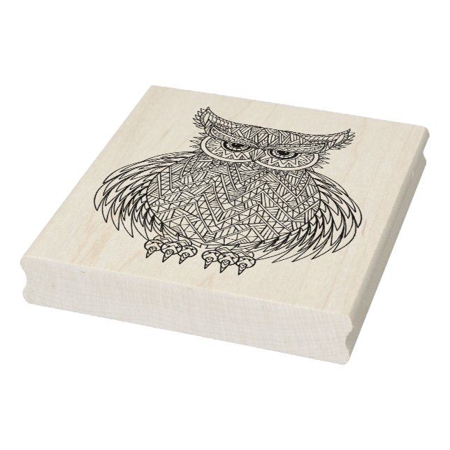 Inspired Owl Bird Totem Rubber Stamp (Stamp)