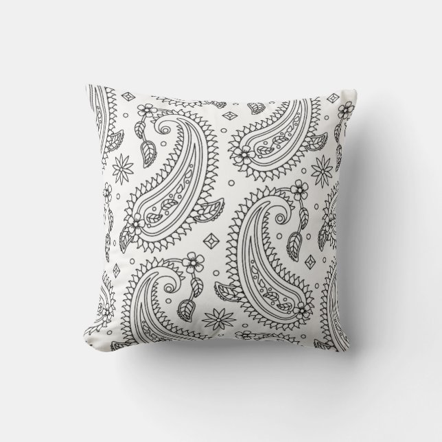 Inspired Paisley Design Cushion (Front)