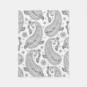Inspired Paisley Design Fleece Blanket