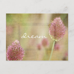 Inspired Pink Floral Postcard