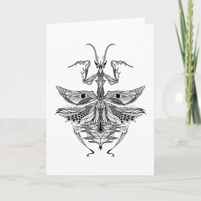 Inspired Praying Mantis Card (Front)