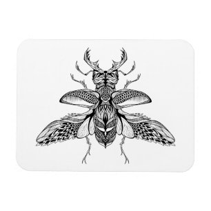 Inspired Psychedelic Stag-Beetle Magnet