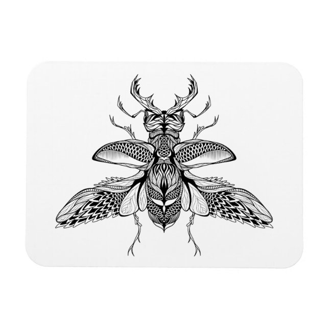 Inspired Psychedelic Stag-Beetle Magnet (Horizontal)