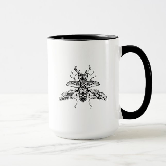 Inspired Psychedelic Stag-Beetle Mug (Right)
