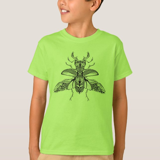 Inspired Psychedelic Stag-Beetle T-Shirt (Front)