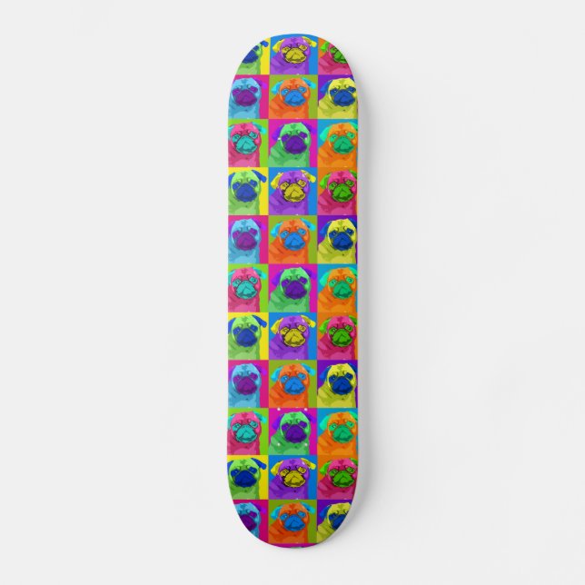 inspired Pug Skateboard (Front)