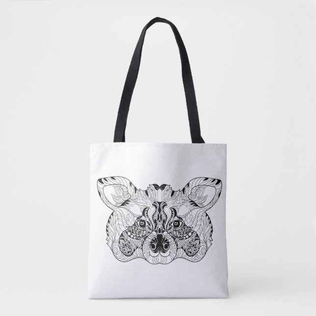 Inspired Racoon 2 Tote Bag (Front)