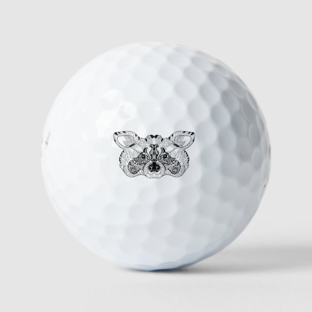 Inspired Racoon Golf Balls (Front)