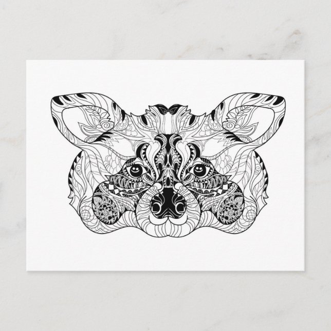 Inspired Racoon Postcard (Front)